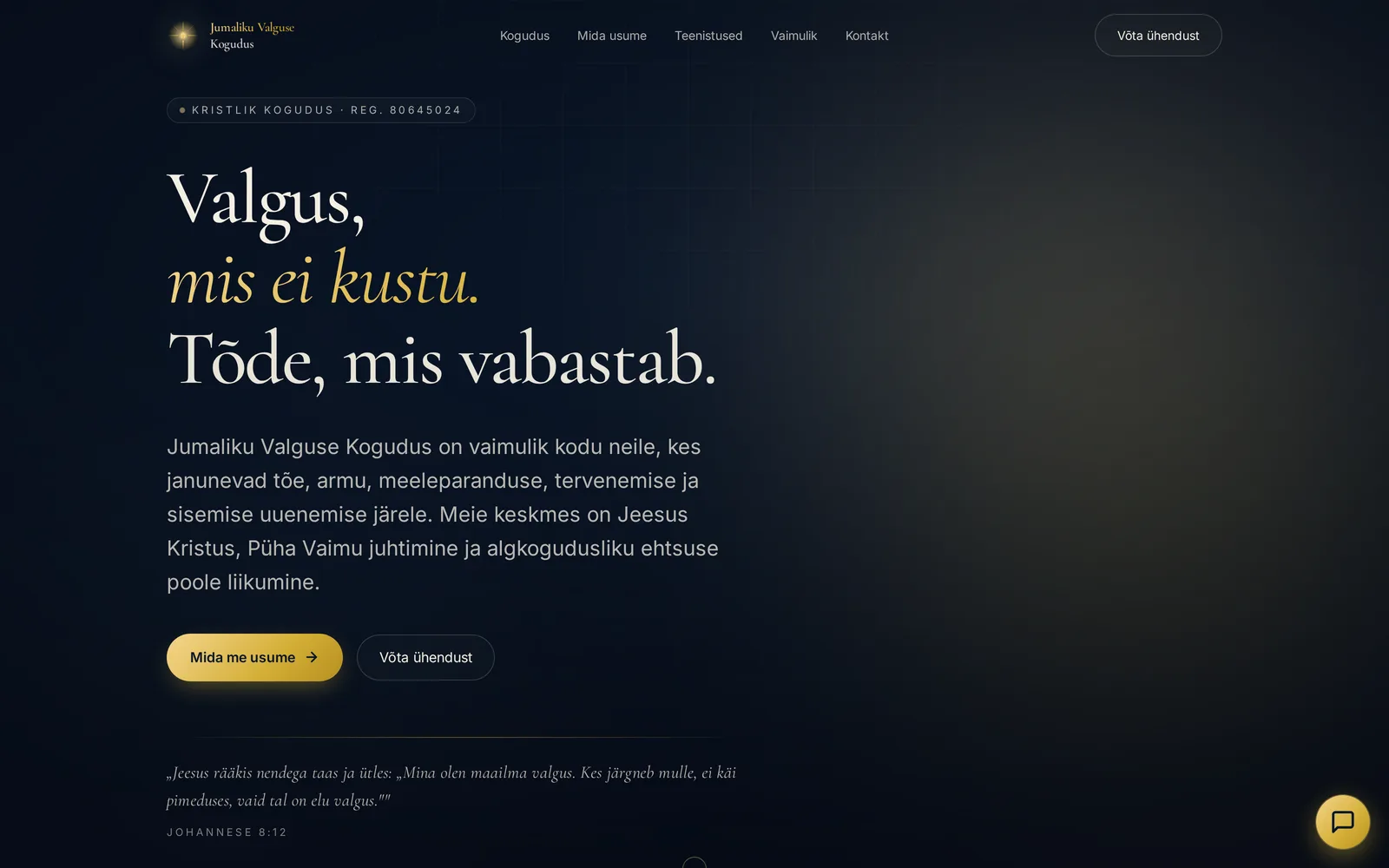 Jumaliku Valguse Kogudus koduleht