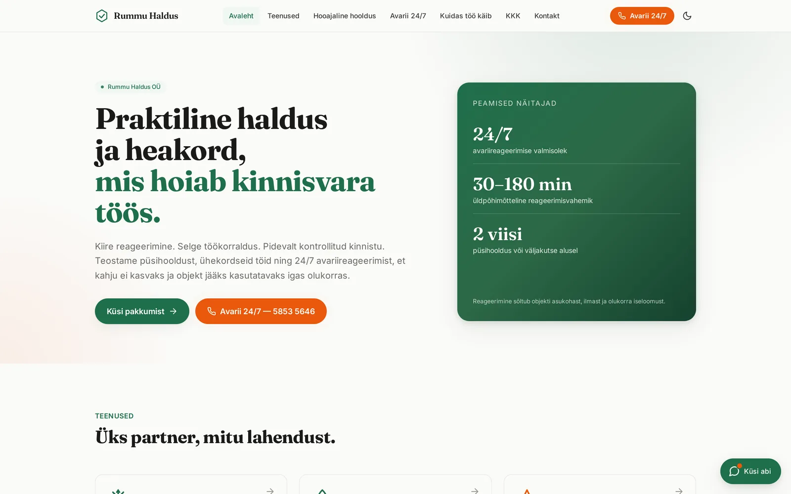 Rummu Haldus OÜ koduleht